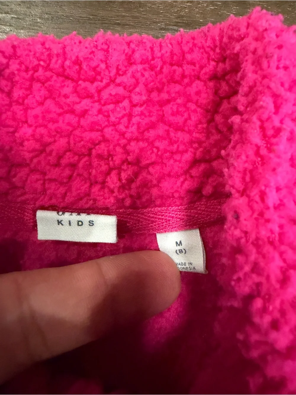 Gap Girls Sherpa Half-Zip Pullover Pink Medium 8